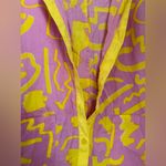 Miss PomPom Pink & Yellow Scribble Poolside Playsuit Jumpsuit Romper, Size Large Photo 2