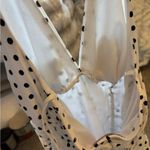 Y2K Polka Dot Halter Dress White Size M Photo 3