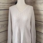 Ep Pro White Cable Knit V Neck Sweater NWT Photo 0