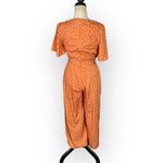 Stylestalker Laurel Jumpsuit Women's XS Orange Cropped Flared Leg V-Neck RTR Photo 4