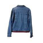 Sara Studio Y2K Jean Jacket Women XL Blue Studded Art Boho Embroidered Hippie Photo 1