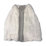 Vince Reversible Sherpa Knit Cardigan Vest Gray & Cream – Size M (USA) Photo 0