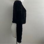 ZARA Black Faux Fur Fuzzy Sweatshirt Sweater Long Sleeve Small Womens NEW Photo 4