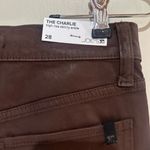 joe's jeans The Charlie High-Rise Coated Skinny Jeans Dark Cocoa Sz 28 NWT Ankle Photo 12