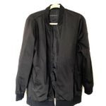 Bernardo Black Bomber Water Resistant Full Zip Ribbed Trim Relaxed Fit Jacket L Photo 1