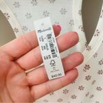 Madewell Flynn Racerback Pajama Tank Top White/Brown Sz Small Photo 5