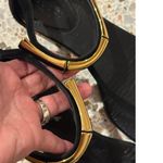 Gucci Coraline Nero Black Suede Thong T strap flats gold bamboo 2016 size 35.5 Photo 11