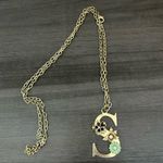 Long Jeweled “S” Gold Necklace Photo 2