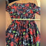 Mossimo Floral Print Long Sleeve Midi Dress Modest Victorian Style Elastic Cuff Photo 6