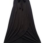 🔃Black Short Sleeve Front Split Midi Dress Black Size XS Photo 5