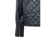 Sandro Ewan Leather Quilted Biker Jacket Size Medium Photo 9
