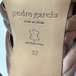 Pedro Garcia Women's Satin Dusty Rose Pink Multi Band Mules Sandals Size 37 Tan Photo 8