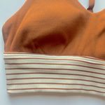 Aerie NWT Offline Stretch Ribbed Medium Support Sports Bra Caramel Stripes XS Photo 2