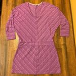 Athleta  Dress Tunic Small Sparkledust Purple Silver 3/4 Dolman Sleeve V-neck Photo 0