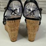 FERGIE "Villa" Cork Wedge Strappy Sandals Black Photo 4