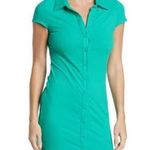AFRM Rennia Rib Knit Short Sleeve Button Front Dress in Green Size Small Revolve Photo 0