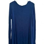 Free People  Navy Blue Long Sleeve Tunic Boho // Size Medium Photo 2