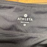 Athleta  Black Floral Print Running Shorts Women's Medium Athletic Workout Gym Photo 2