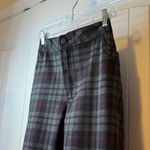 Maurice's Plaid Pants Women's 24W Short Black Grey Red Slim Fit Leggings Photo 4