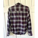 Jachs Girlfriend  Lena Plaid Flannel Distressed Button Down Shirt Photo 6