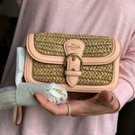 Coach Authentic Leather/suede/Straw flap logo Crosby/shoulder/wristlet bag Photo 1