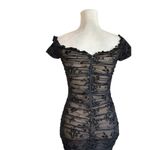 Windsors Burnout Velvet Dress Womens Small Party Slinky Ruched Bodycon Mini Racy Photo 4