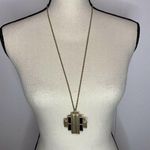 Large Chunky 33” Gold Tone Tiered Gold/Black Photo 0