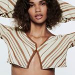 ZARA Striped Knit Crop Top Photo 5