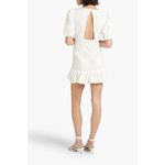 Walter Baker  Mini Dress Women's 6 White Lace Cutout Ruffled Hem Puff Sleeves NWT Photo 1