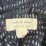 Cloth & Stone  Anthropologie Blue Blue Button Down Shirt Blouse Size Large Photo 3