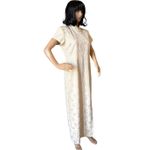 NWT 1990s J.R. Nites Jacquard Qipao Sheath Dress Ivory Floral Petites 10 NWT Size 10P Photo 7