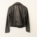 Madewell  The Washed Leather Motorcycle Jacket True Black Medium M Photo 5