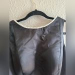 Elegant Black Sleeveless Backless Dress with Pearl Neckline – Size 2 Photo 2