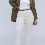 Everlane NWT The Curvy Cheeky Jean in White - Size 28 Crop Photo 6