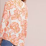 Maeve  ANTHROPOLOGIE‎ Floral Pin-tucked Floral Buttondown top Size Small Photo 1