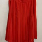 BCBG MAX AZRIA BRIGHT POPPY BONITA PLEATED MIDI CHIFFON SKIRT size 0 Photo 11
