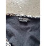 BCBG Top Womens Medium Black Cream Babydoll Embroidered Y2K Vintage‎ Preppy Photo 2