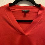 Lafayette 148  New York Red Wool V-Neck 3/4 Length Sleeve Sweater Size P Photo 2
