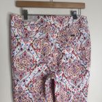 Chico's Jeans Womens 8P Petite White So Slimming Girlfriend Slim Leg Paisley Photo 5