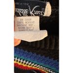 Vintage Cuddle Knit Sweater MockNeck Women's Medium Rainbow Striped Made In USA Photo 3