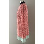 Cabana Life Tunic Dress Size L Peach Turquoise Beach Resort Shift Midi UPF 50+ Orange Size L Photo 2