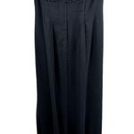 Vintage Bel Soie Black Strapless Beaded Empire Waist Floor Length Gown Size 8 Photo 1