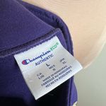 Champion ECO Emerson College Pullover Large Unisex Purple 1/4 Zip Sweatshirt Photo 6