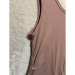 Love, Fire Love Fire Ruched Drawstring Tank Top Ribbed Knit Mauve M/M Casual Summer Photo 6