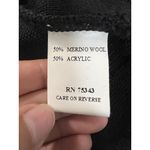 Clorinda‎ Cardigan Sweater Merino Wool Blend Black Small Made in Italy Designer Photo 8