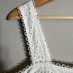 Chelsea and Violet Lace Eyelet Smocked Midi Dress Women's Large White Cottagecore Photo 6