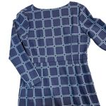 Boden Eliza Dress 16L Tall Blue Grid Midi V Neck Long Sleeve Lined Work Office Size undefined Photo 6