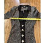 retrofete Mimi Rib Knit mini long sleeve metallic black silver blazer Dress M Size M Photo 4