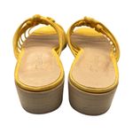 Madewell  Dakota Sandal Slides Block Heel Woven Leather Strappy Yellow Size 8 Photo 4