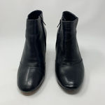 Pour La Victoire Pour La‎ Victoire Black Leather Gold Heeled Booties Photo 1